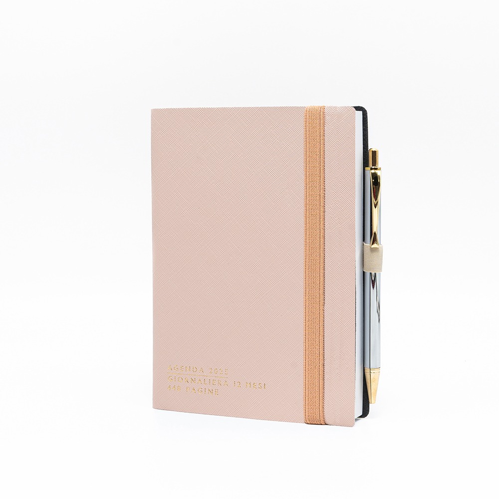 Agenda Giornaliera 12X17 Chic con Elastico e Penna