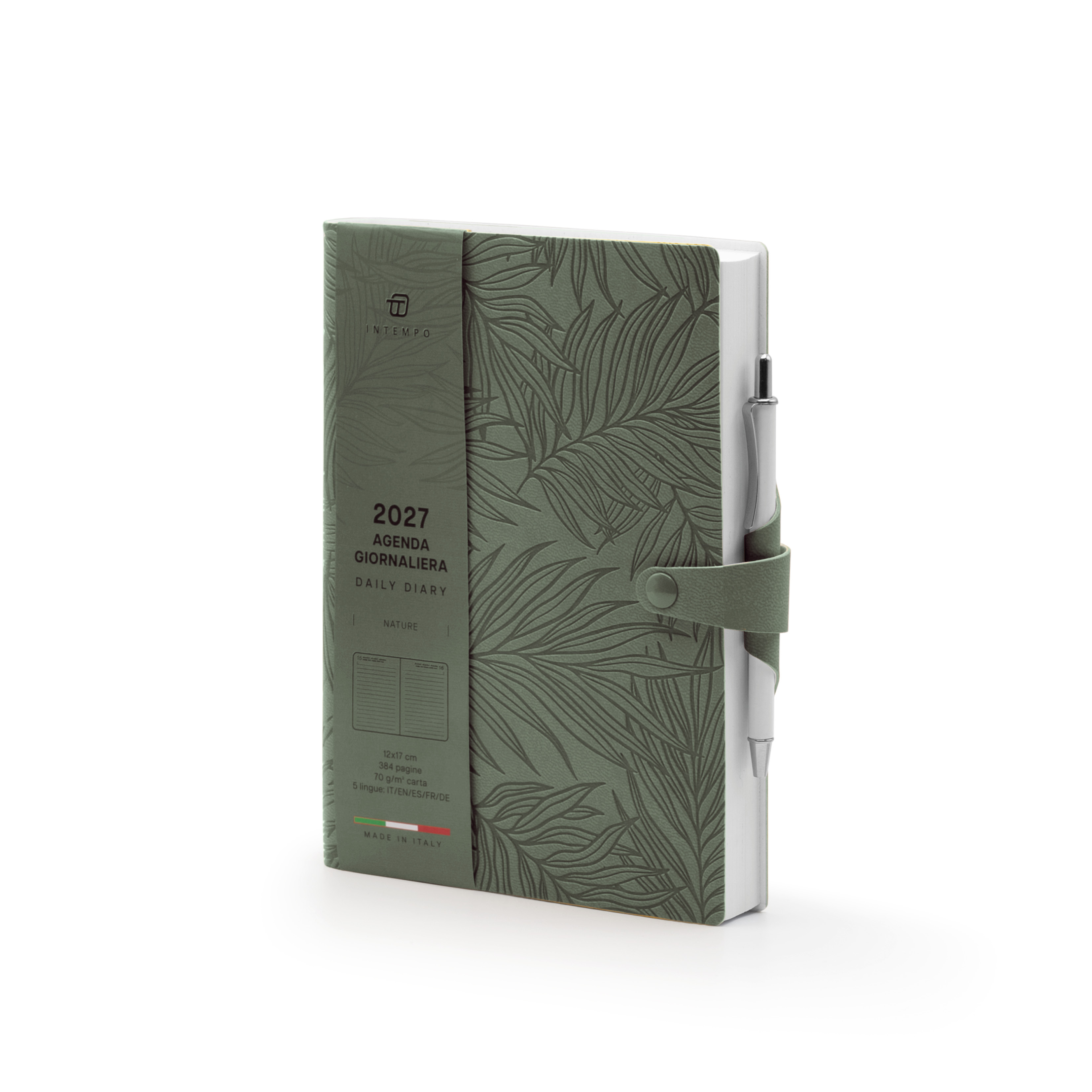 Agenda Giornaliera 12X17 Nature con Laccio e Penna