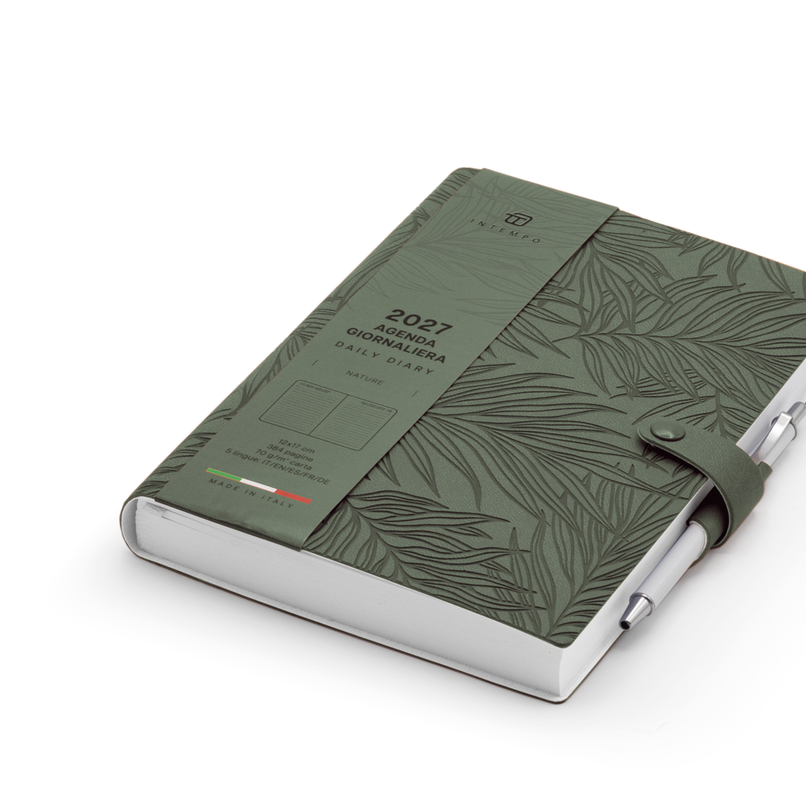 Agenda Giornaliera 12X17 Nature con Laccio e Penna