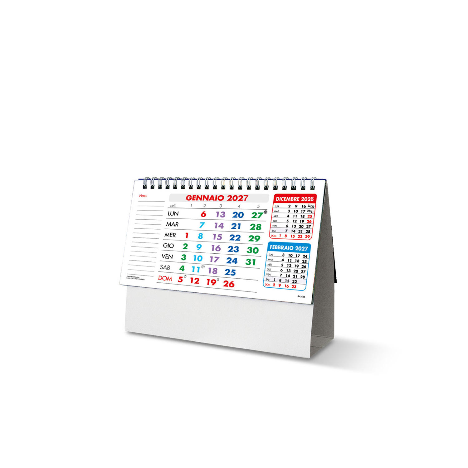 Calendario Da Tavolo 18X14 Linea Multicolor