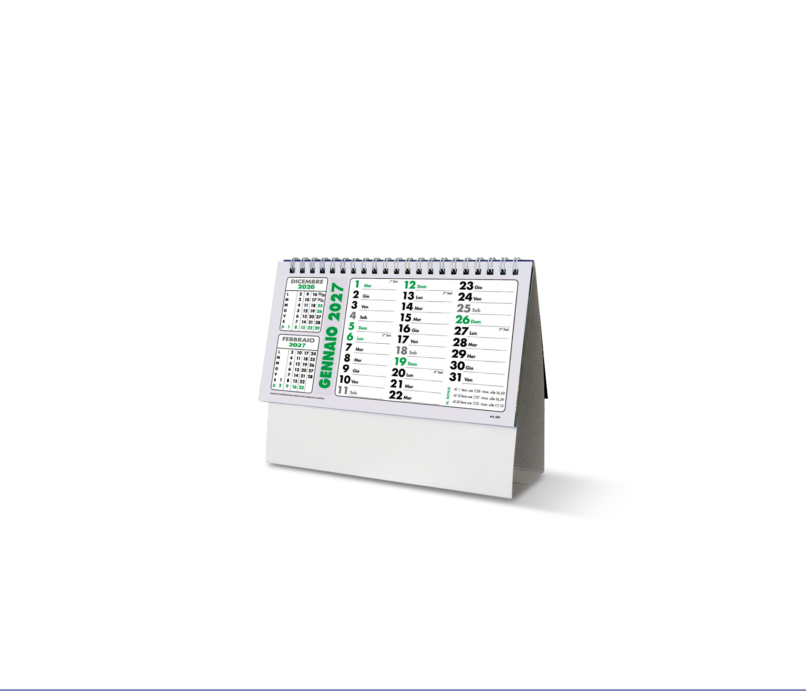 Calendario Da Tavolo 19X14 Linea Classic