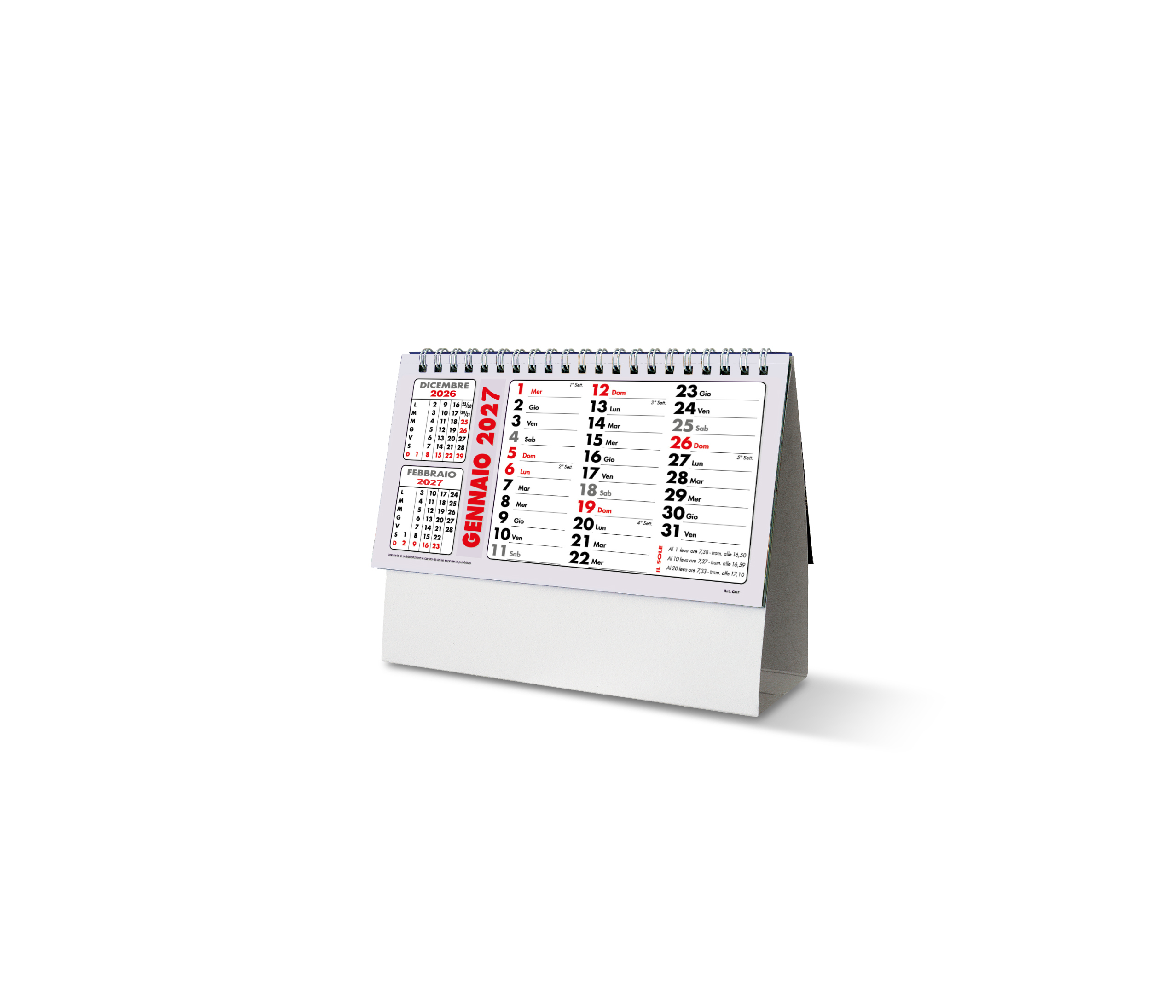 Calendario Da Tavolo 19X14 Linea Classic