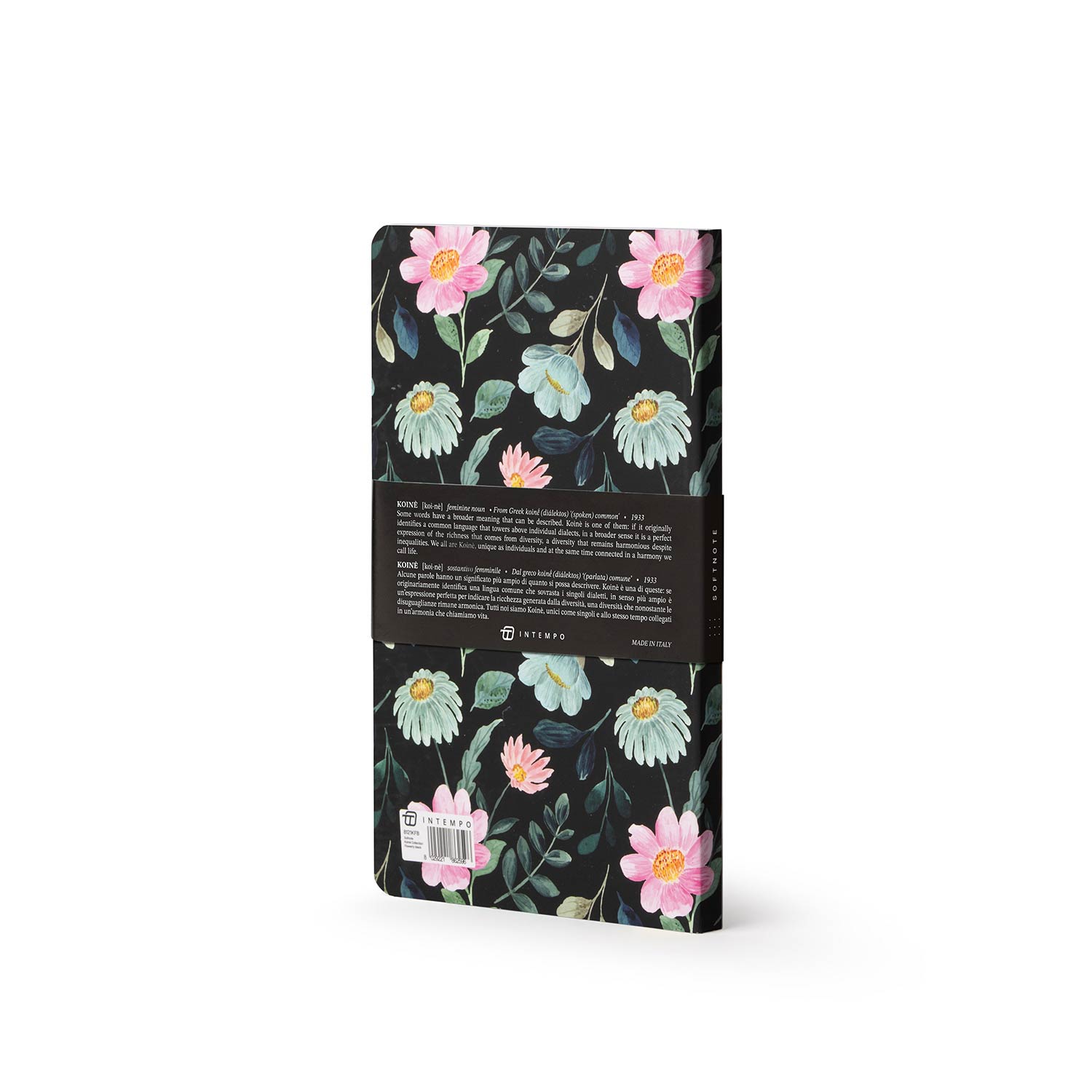 Taccuino Koinè Collection - Flowerly Black