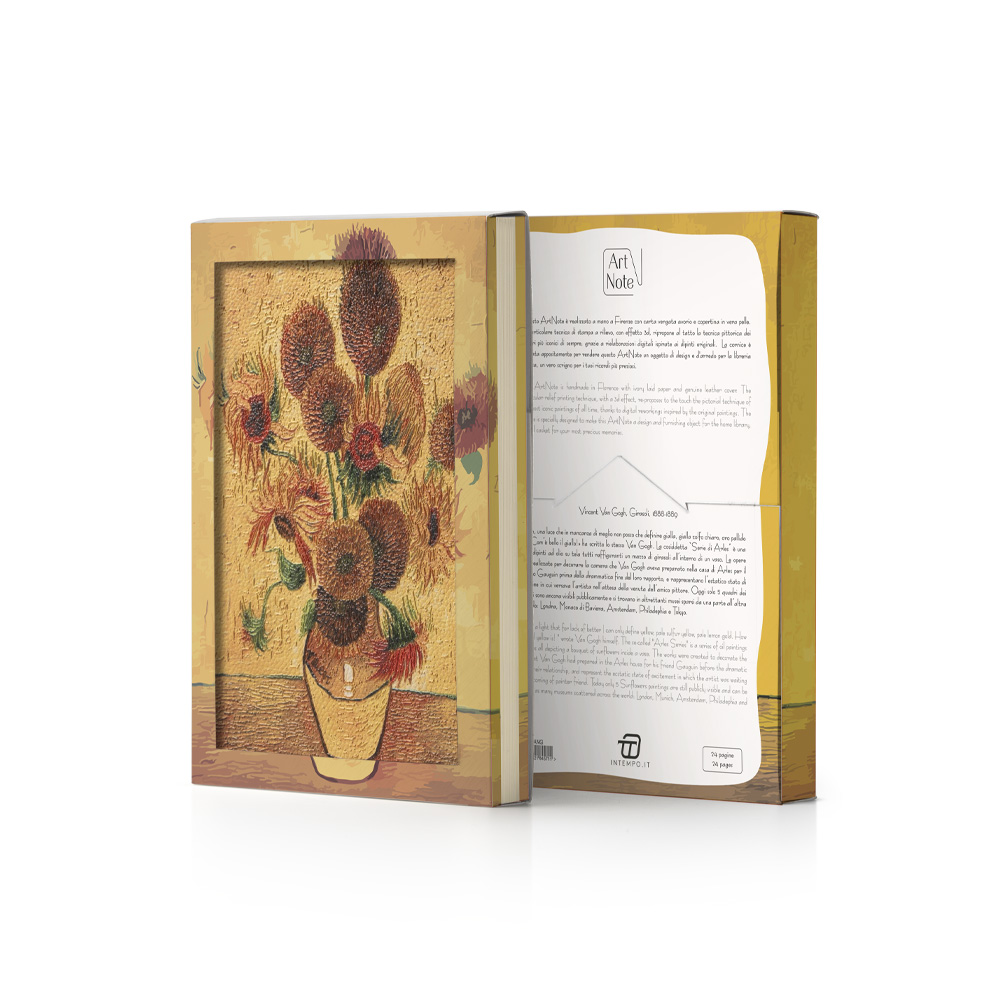 Diario Art Notes 15x21 in Pelle Stampata a Rilievo con Scatola Gift