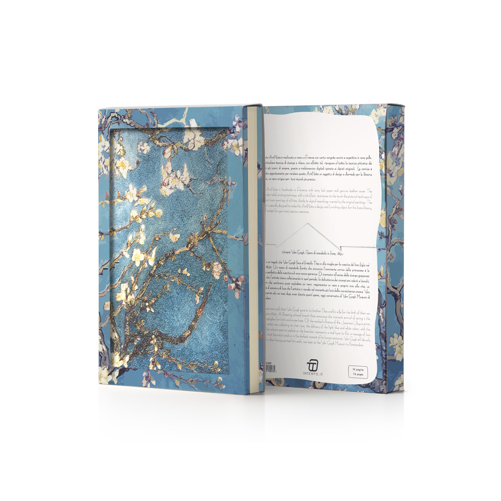 Diario Art Notes 15x21 in Pelle Stampata a Rilievo con Scatola Gift