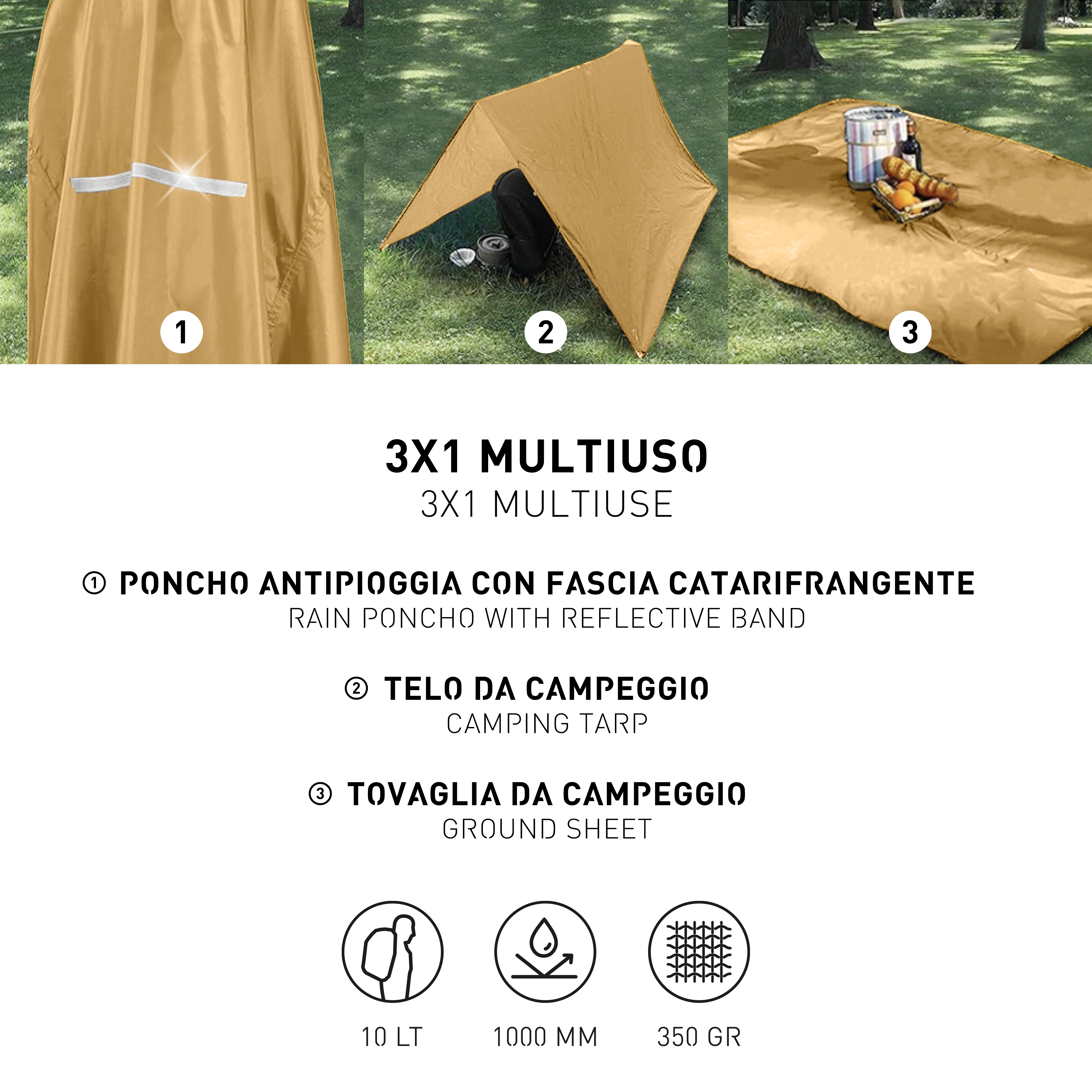 Poncho Antipioggia Ready Light Small-Medium