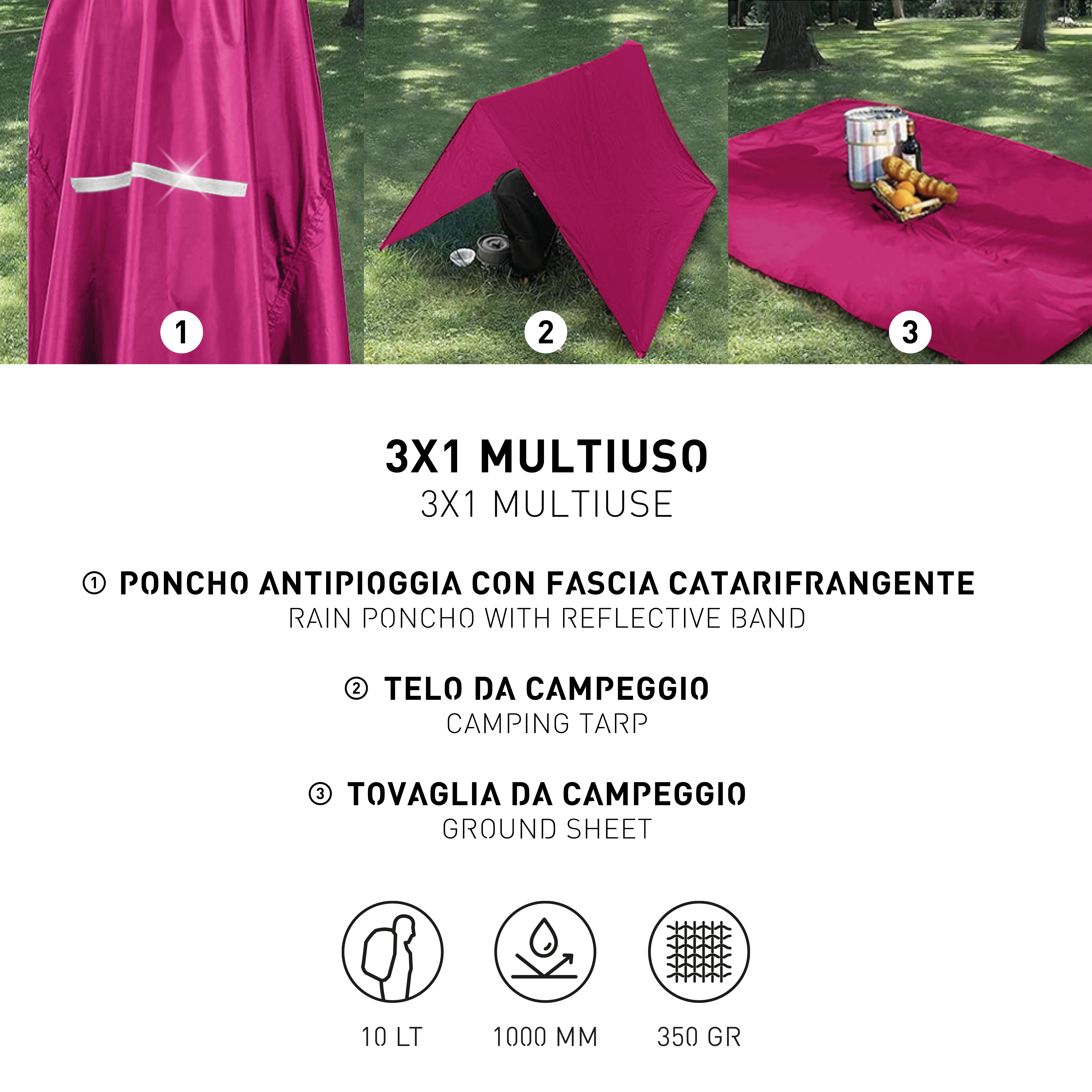 Poncho Antipioggia Ready Light Small/Medium