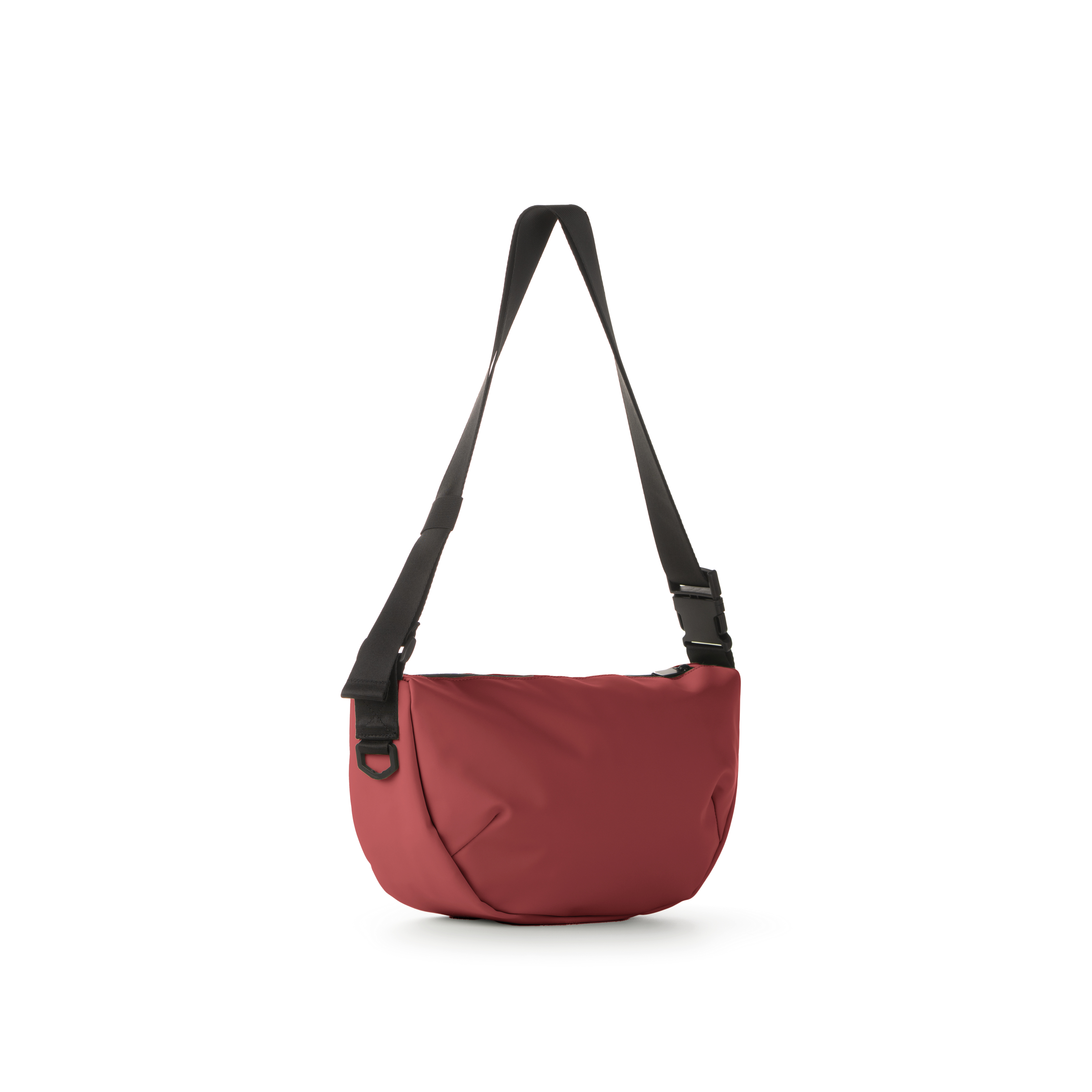 Borsa crossbody dropout in Gomma Antipioggia - Bordeaux