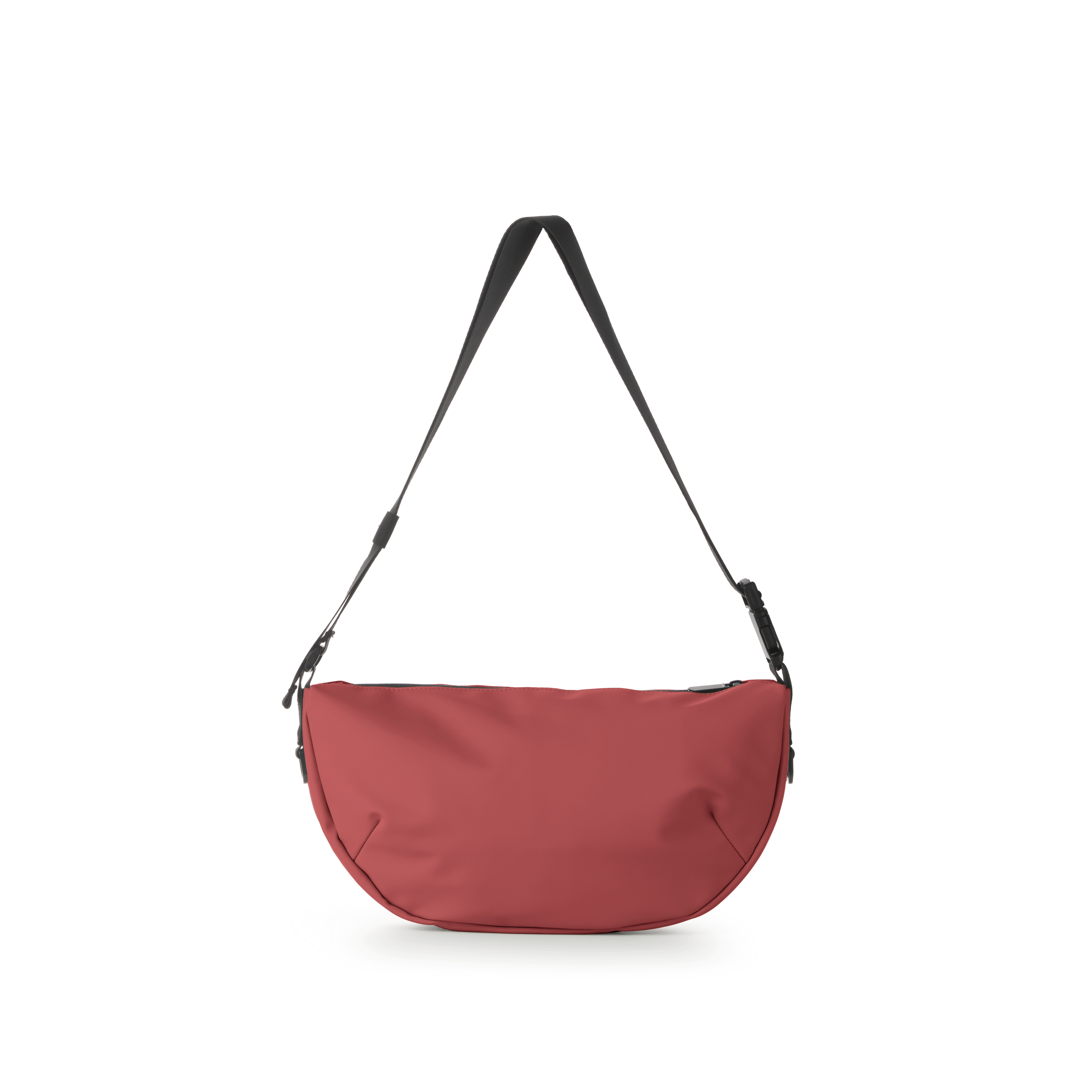 Borsa crossbody dropout in Gomma Antipioggia - Bordeaux