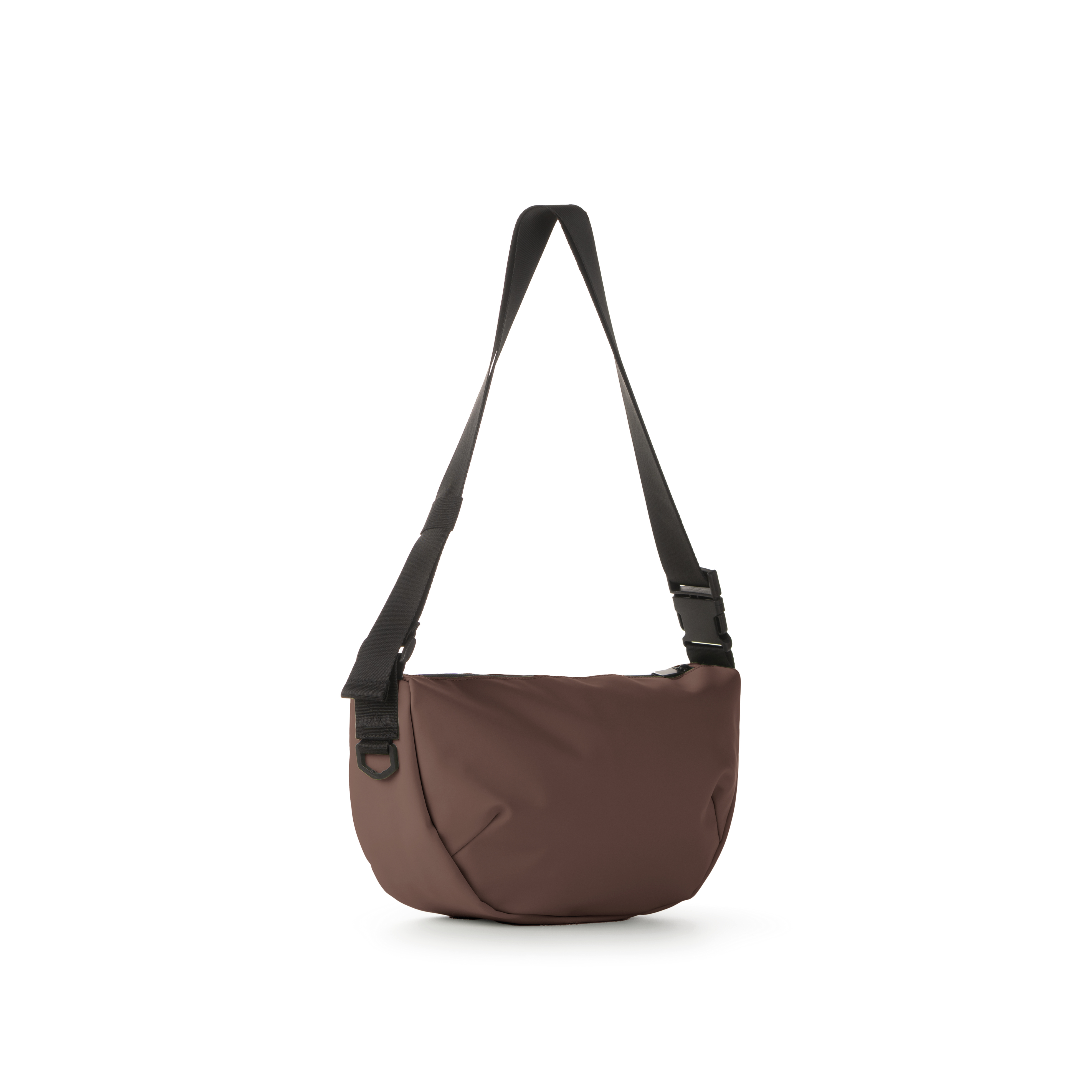 Borsa Cross Body Dropout in Gomma Antipioggia - Marrone Cioccolato