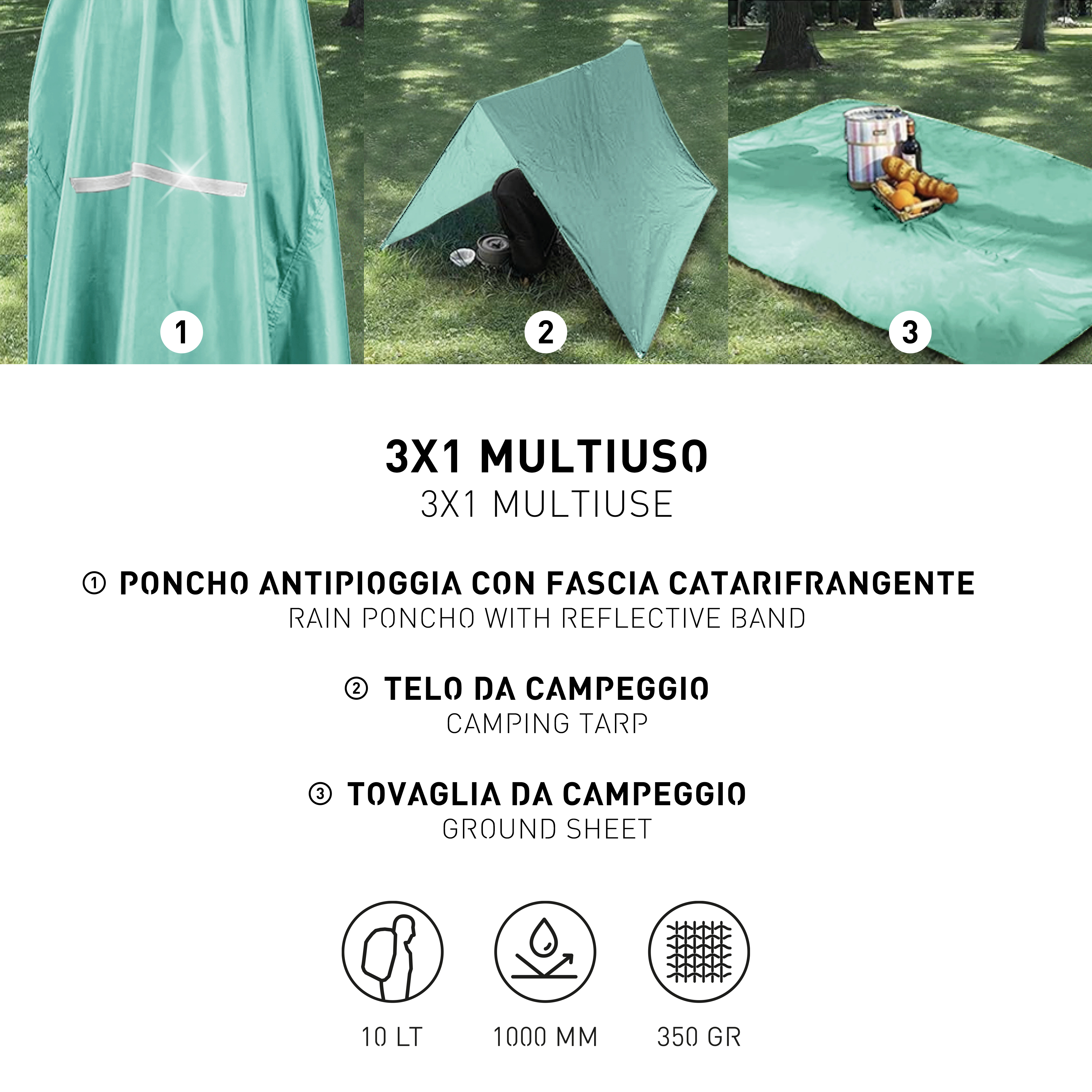 Poncho Antipioggia Ready light Medium-Large