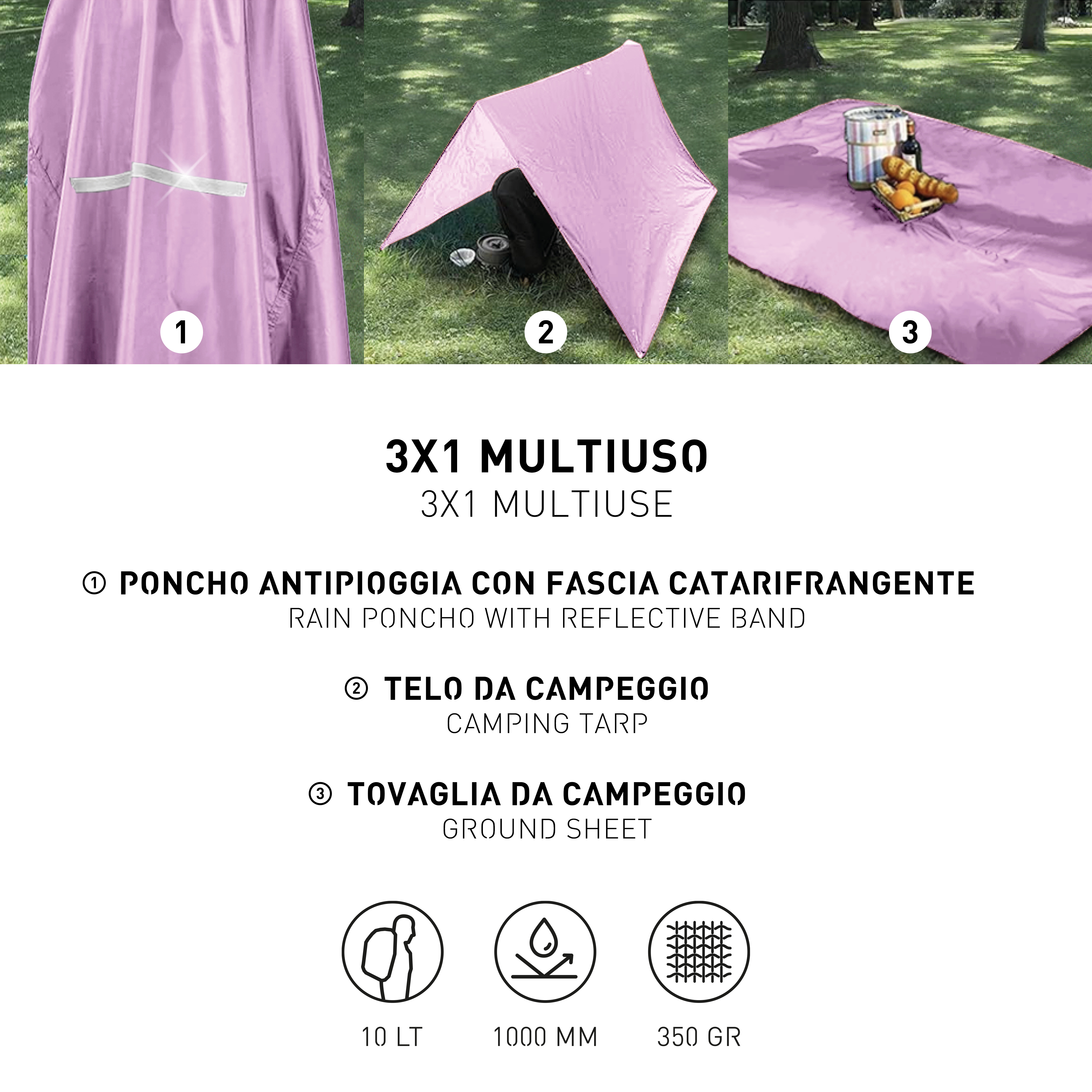 Poncho Antipioggia Ready light Medium-Large