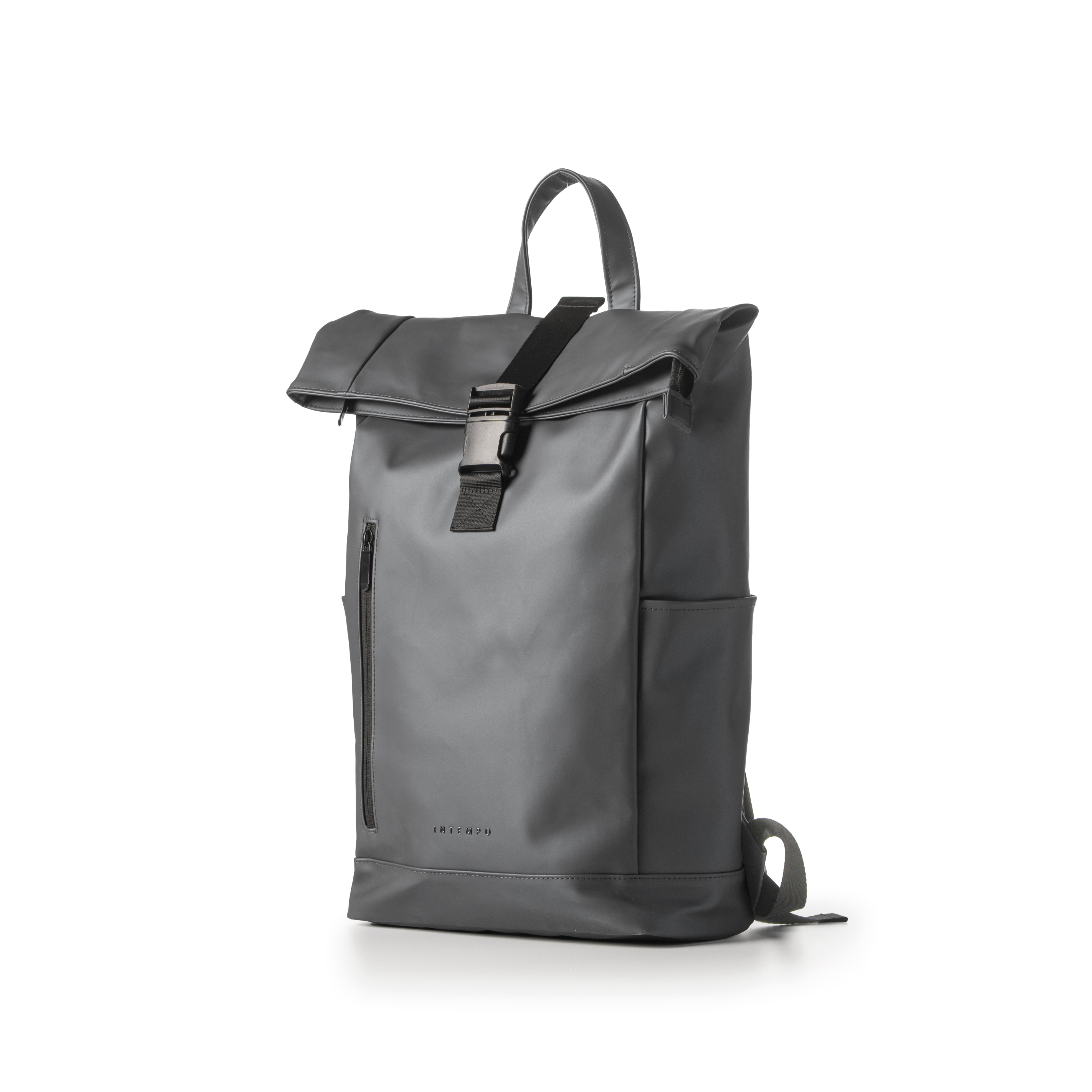 Zaino Roll-Top Drop Titanium in Gomma Antipioggia