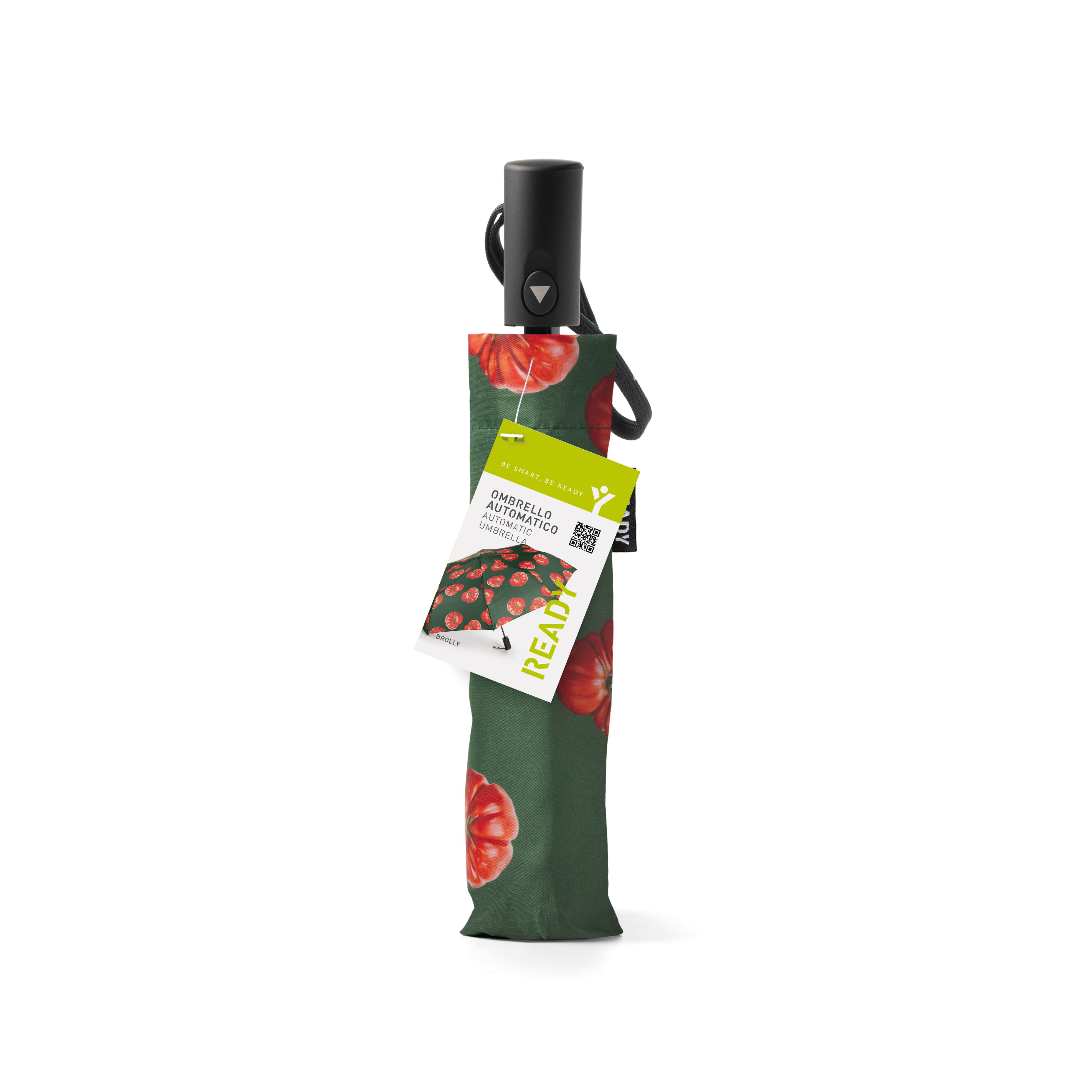 Ombrello Automatico Pieghevole Ready Fruggy - Pomodoro
