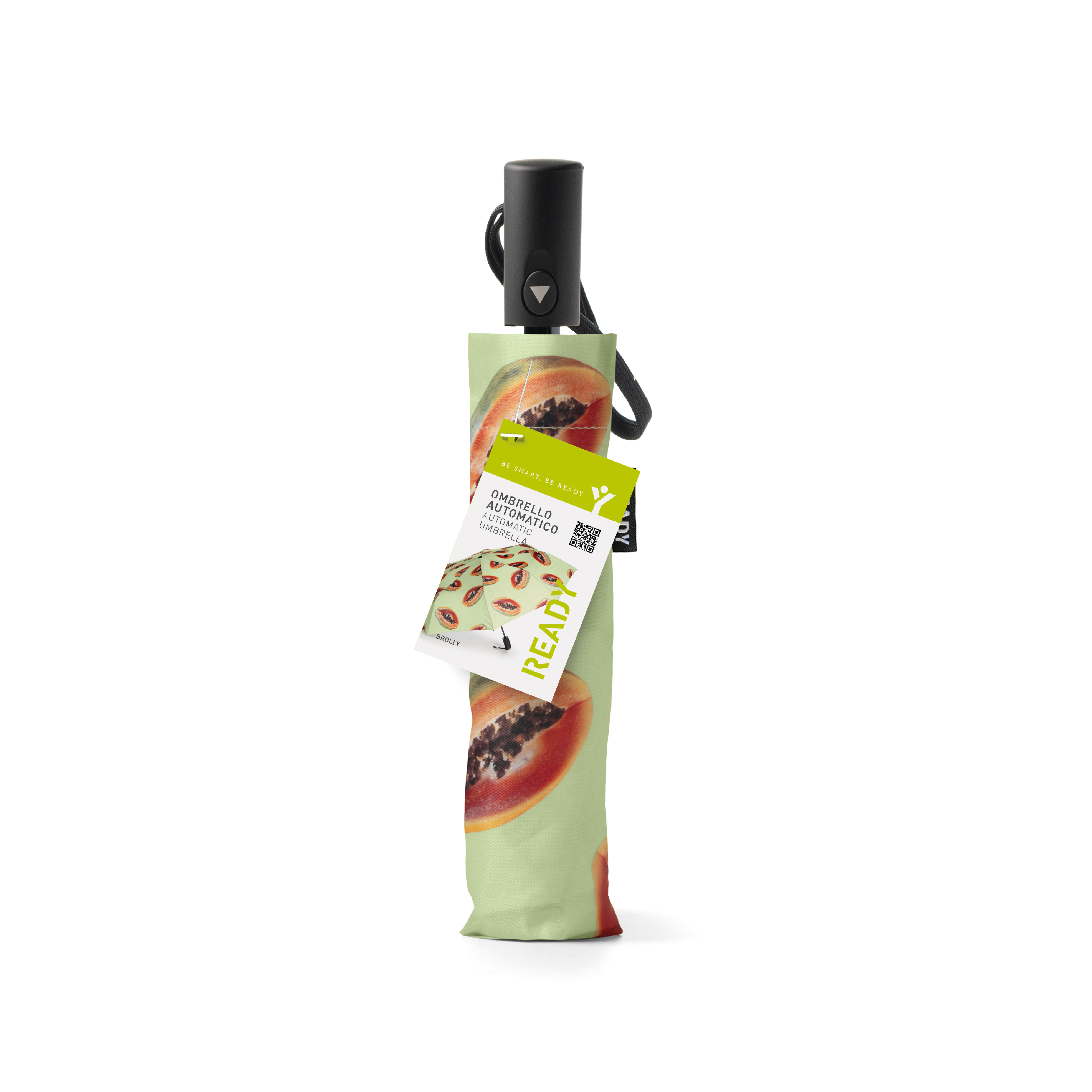 Ombrello Automatico Pieghevole Ready Fruggy - Papaya