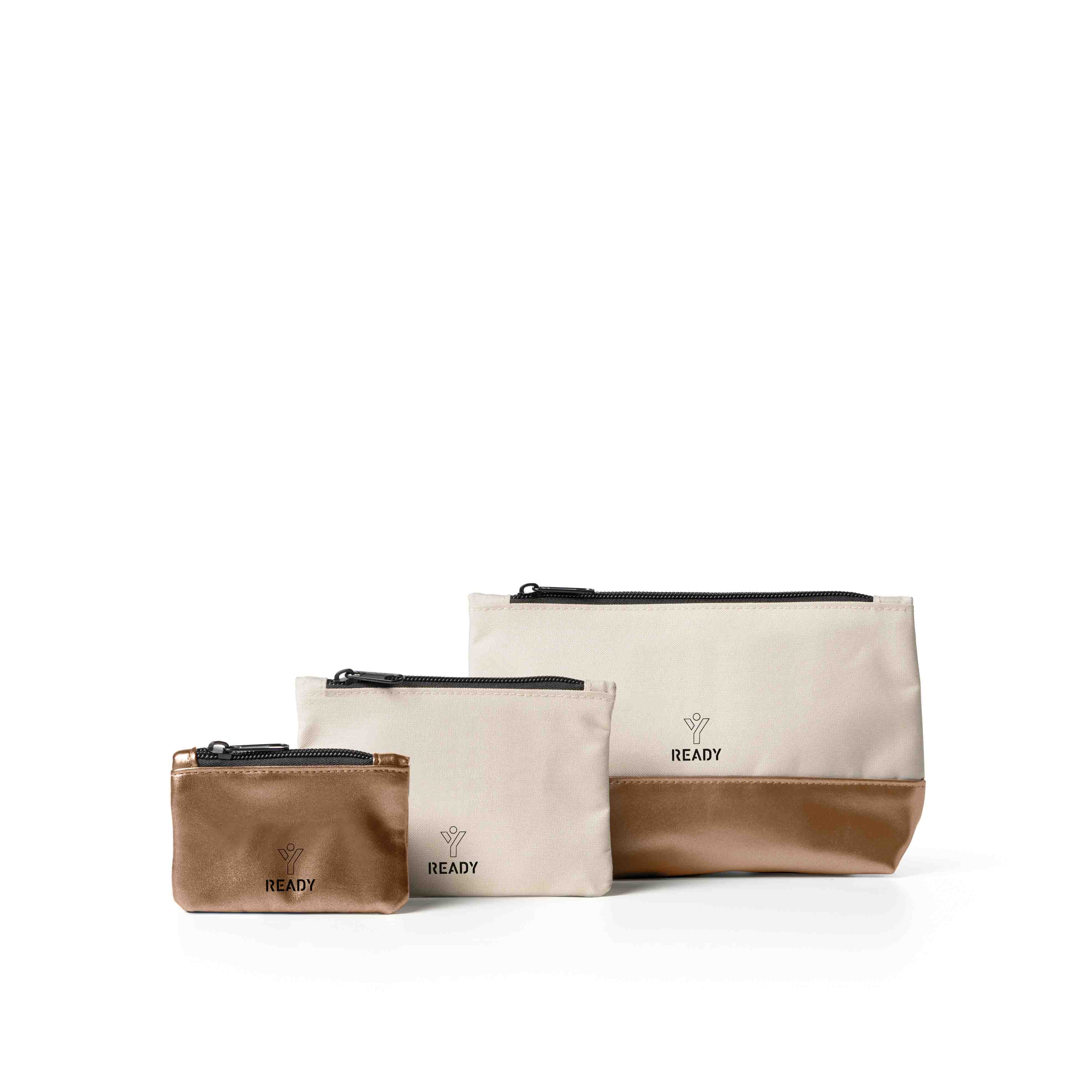 Kit 3 Bustine Porta Accessori con Zip Ready Elle