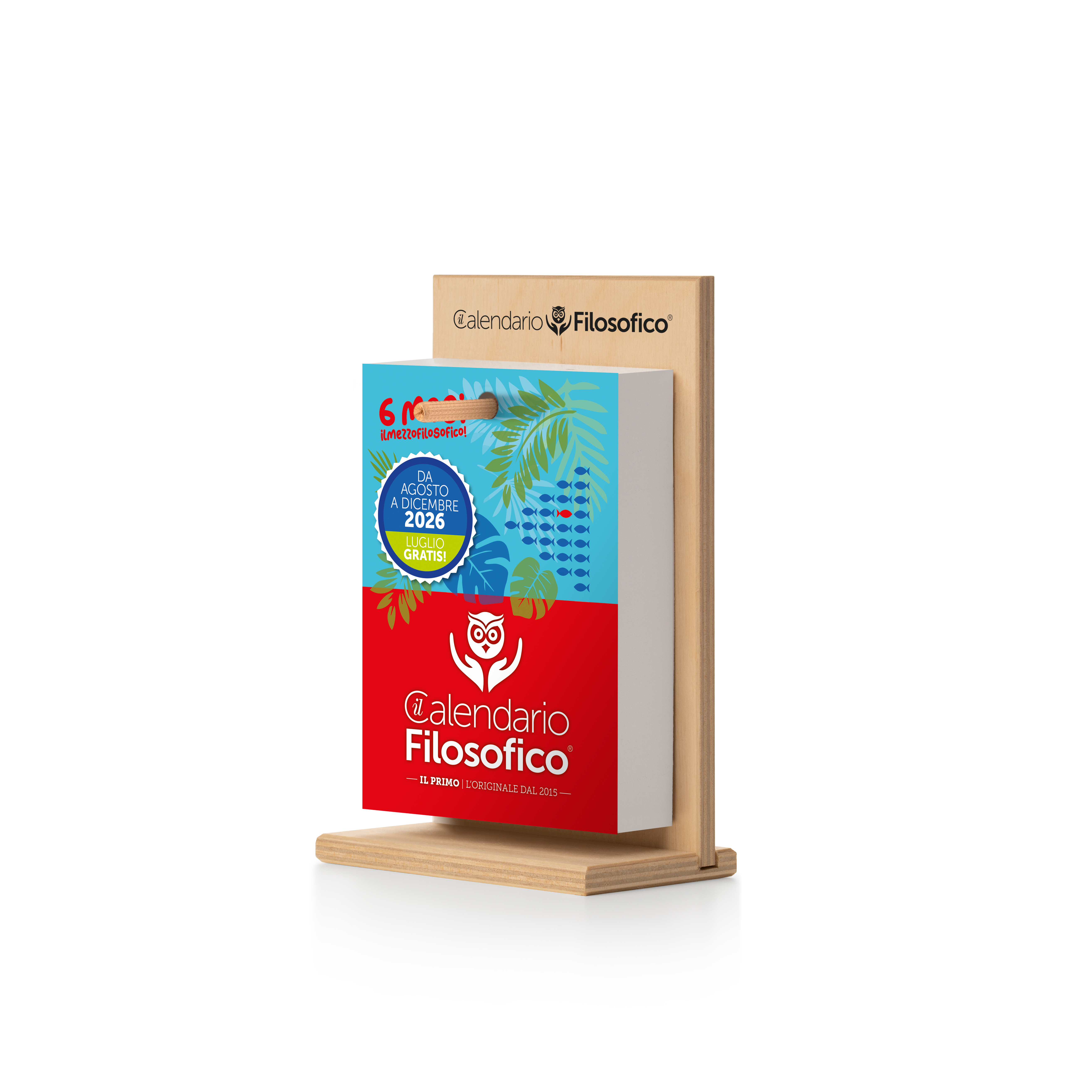 Calendario Filosofico Summer Edition 10X14 con Supporto in Legno