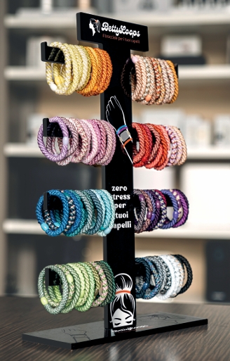 Starter Kit 80 Bracciali Per Capelli Bettyloops Con Expo Colori Assortiti