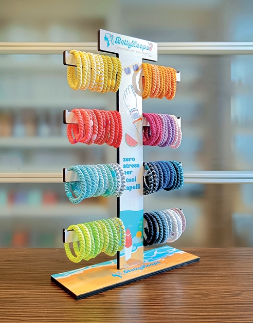 Espositore Summer 80 Bracciali Per Capelli Bettyloops Colori Estate