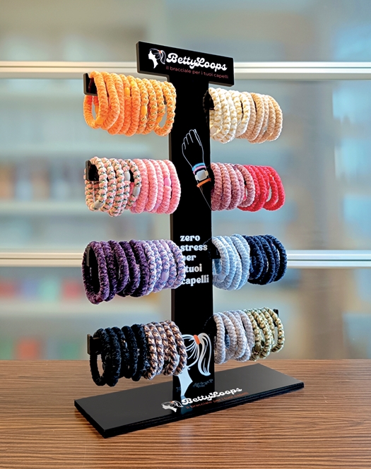 Espositore Velvet 80 Bracciali Per Capelli Bettyloops In Velluto