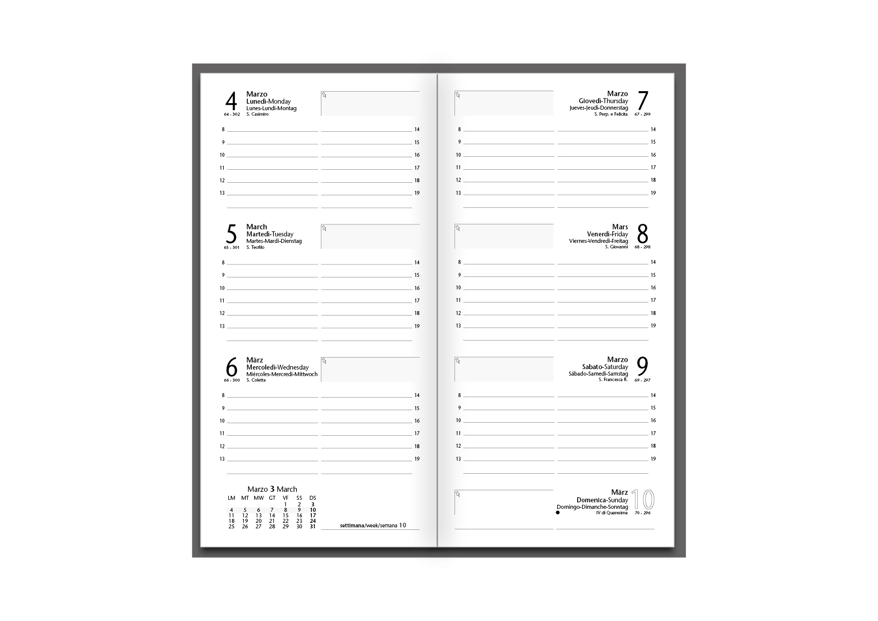 Agenda Settimanale Tascabile 8X16 Weekly Pattern