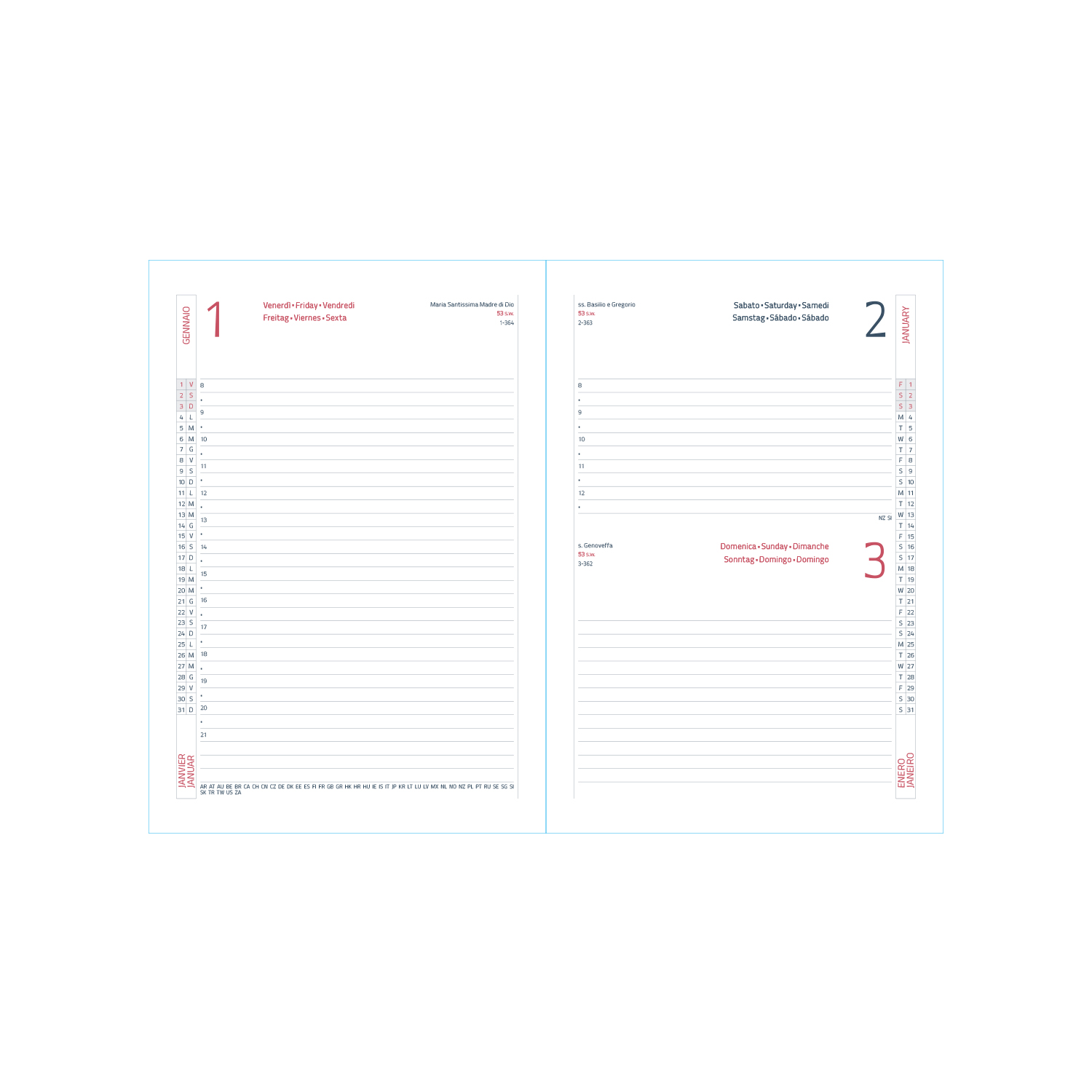 Agenda Giornaliera 15X21 Alfa