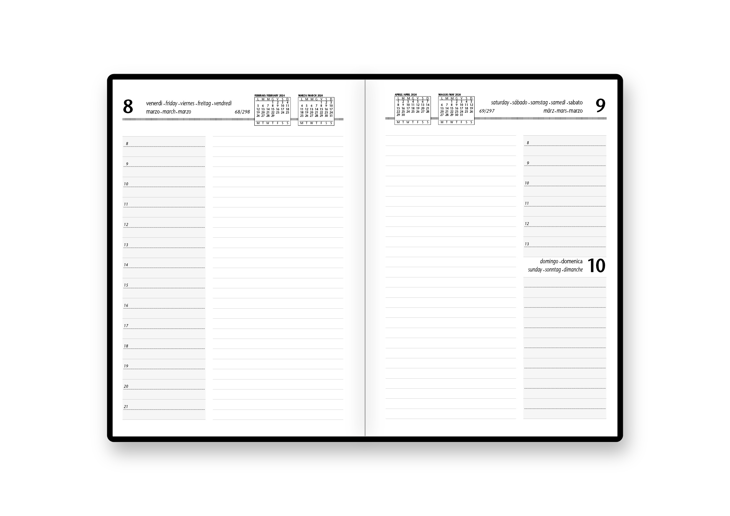 Agenda Giornaliera 15X21 con Elastico Morbidosa British