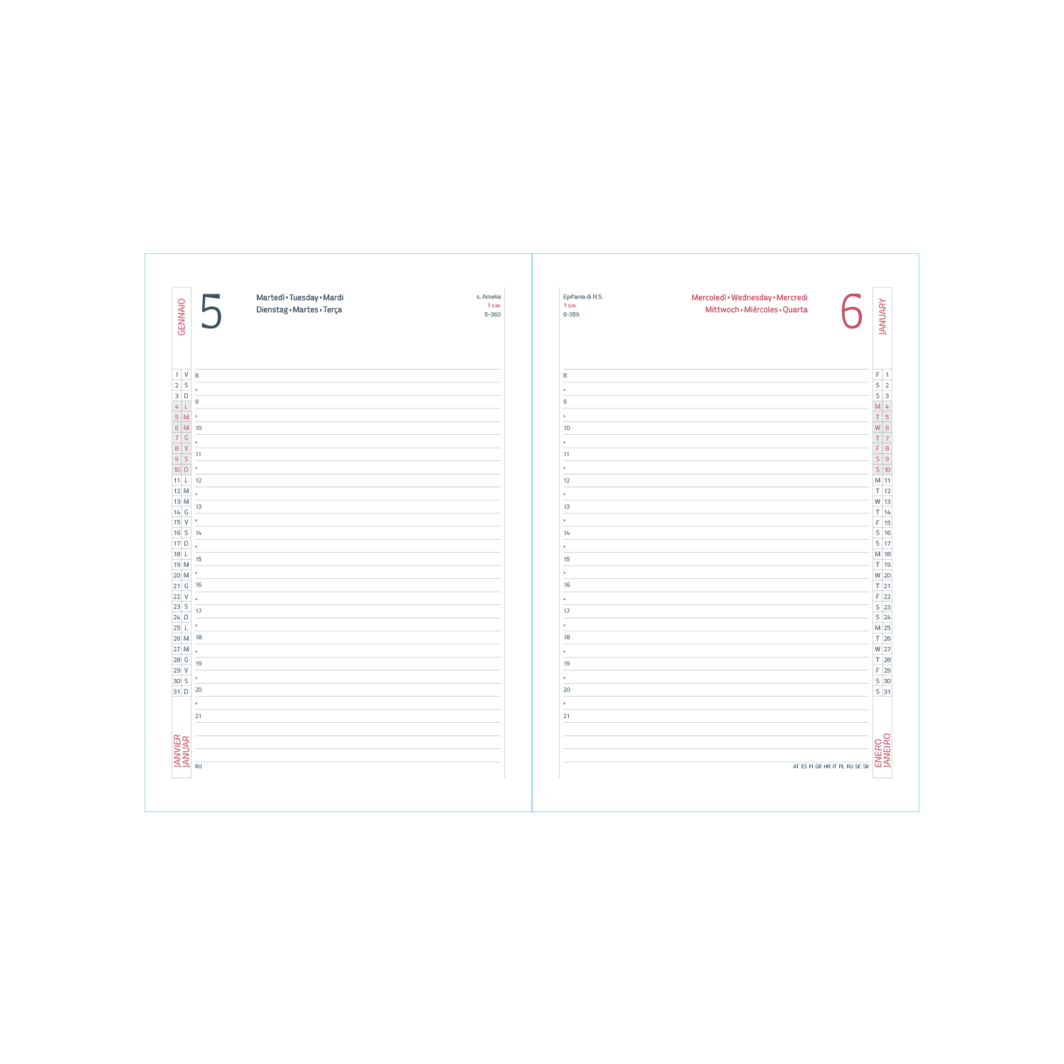 Agenda Giornaliera 15X21 Delta