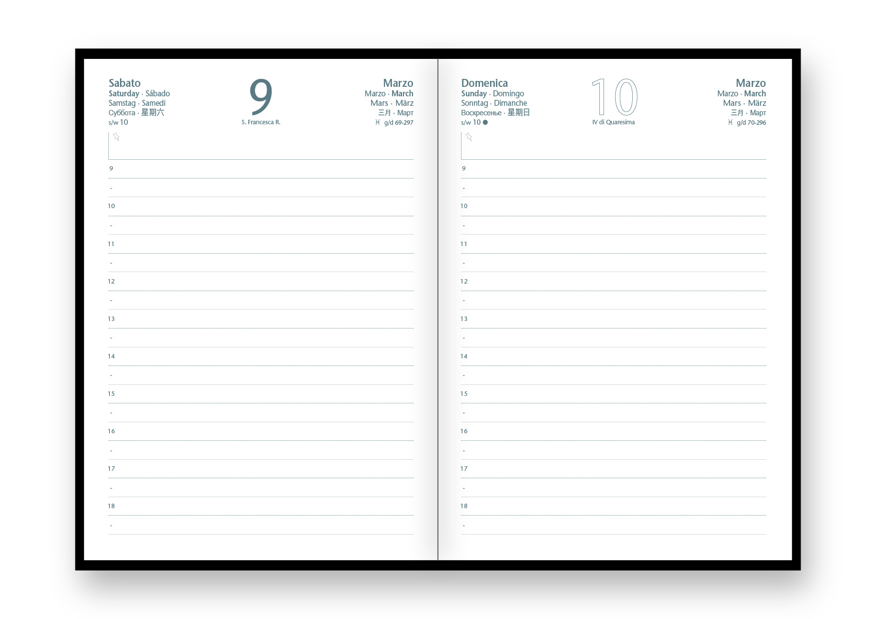 Agenda Giornaliera 12X17 Text