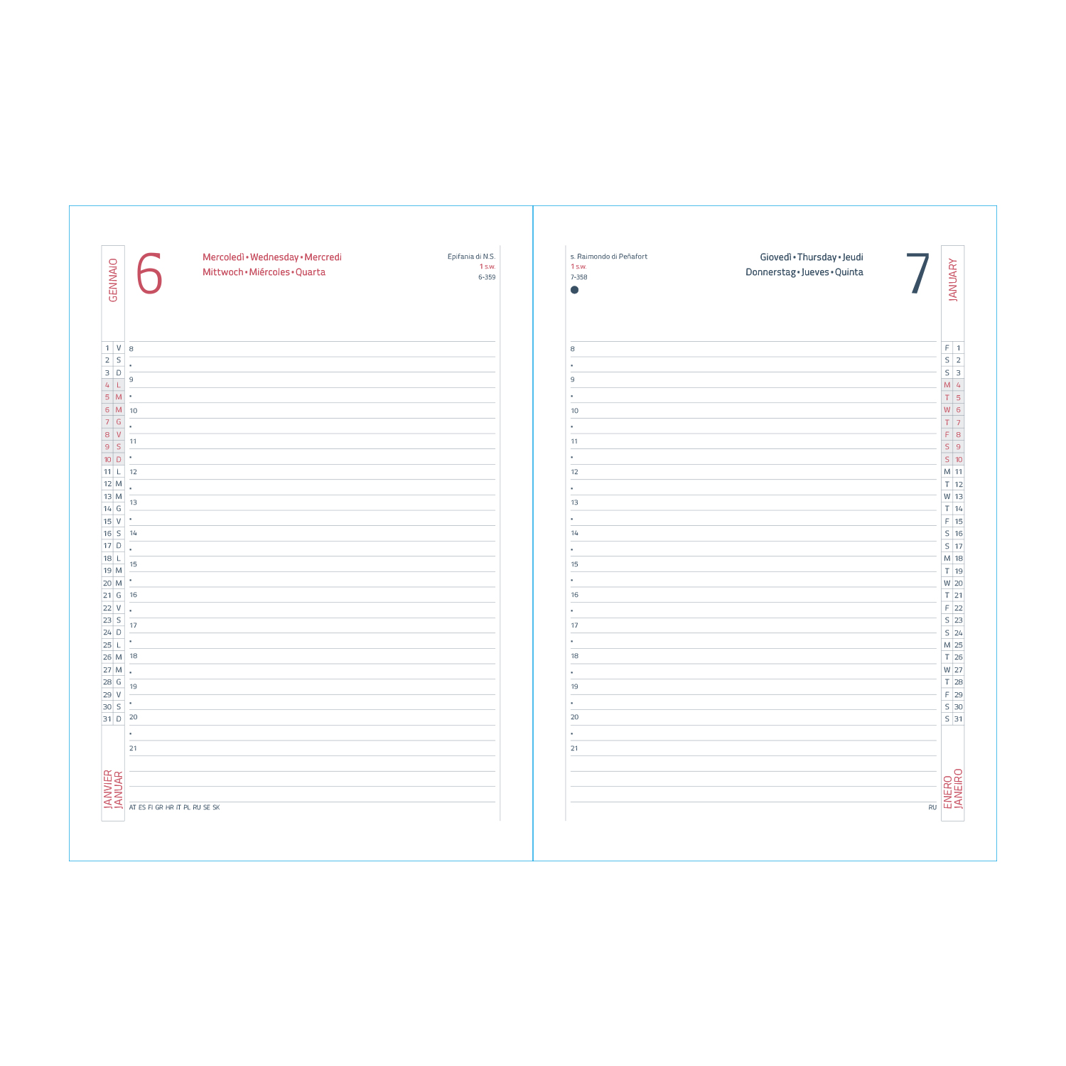 Agenda Giornaliera 17X24 Alfa