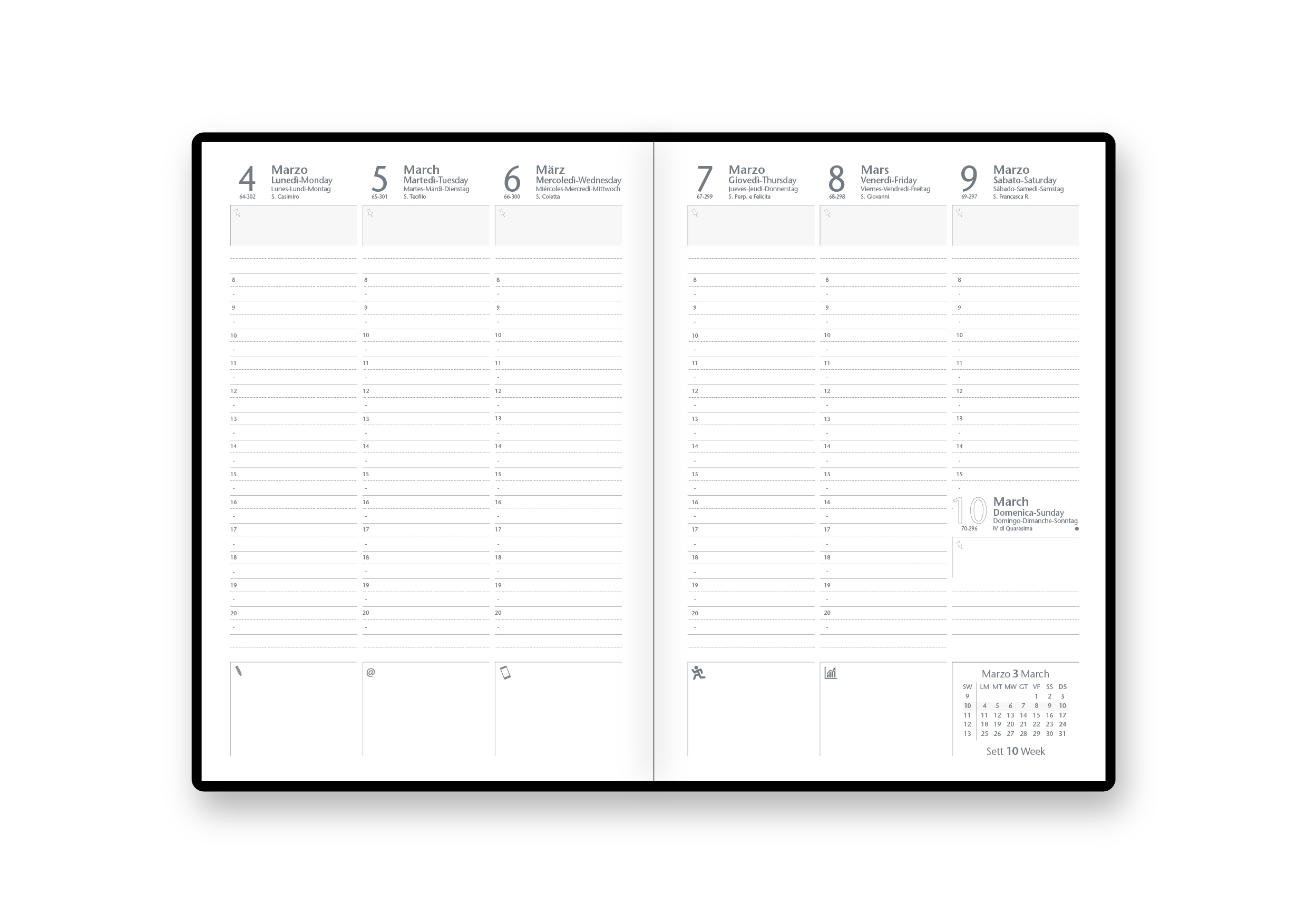 Agenda Settimanale 15X21 con Elastico Femme