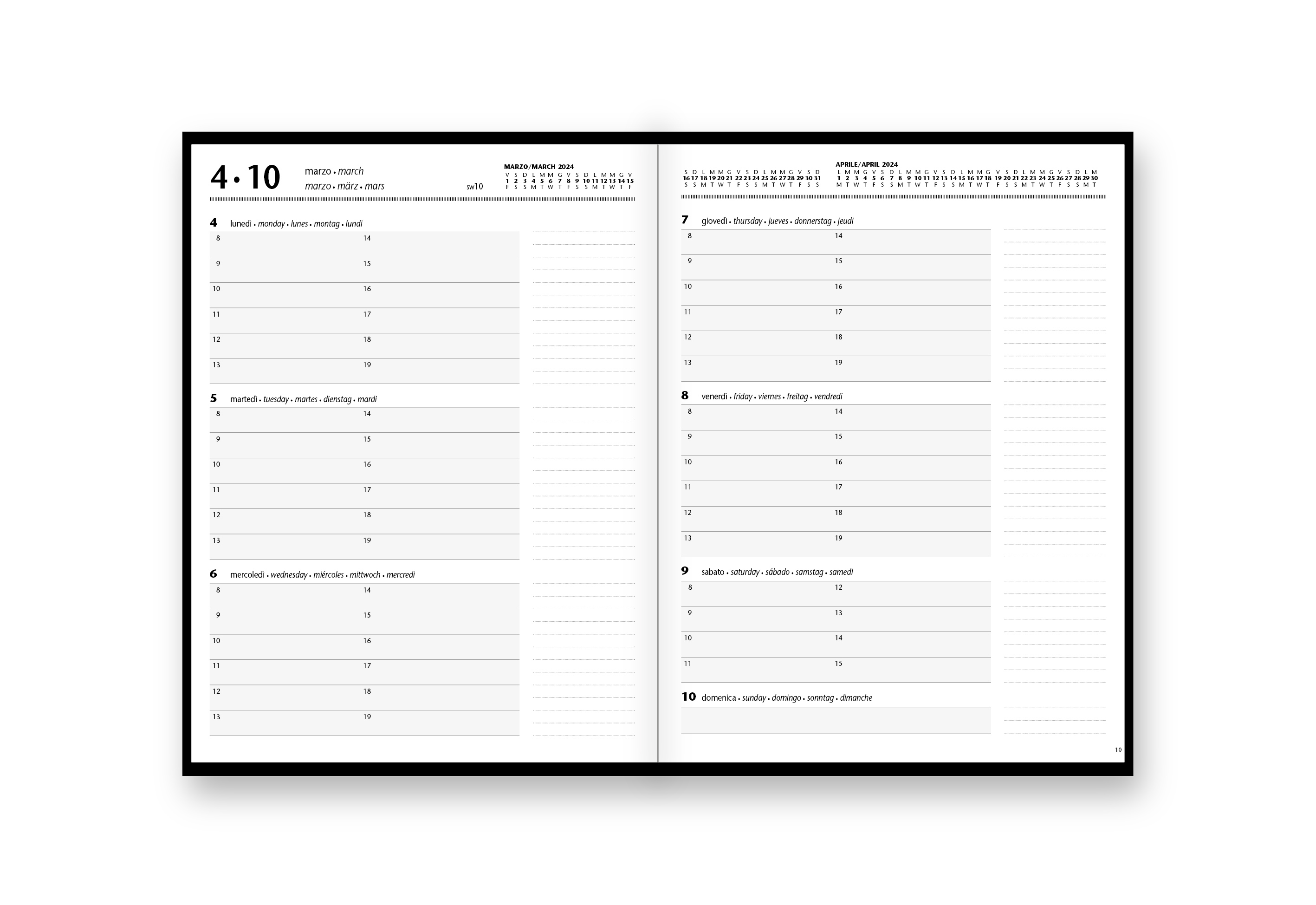 Agenda Settimanale Spiralata 17x24 Vistaplan Color