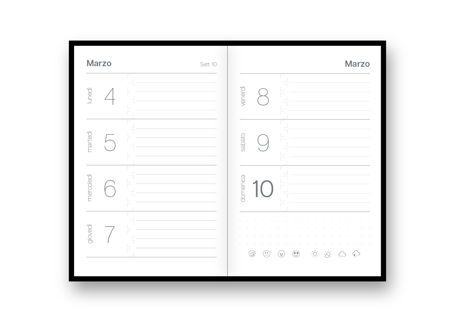 Agenda Settimanale 10X15 Love Everyday con Elastico