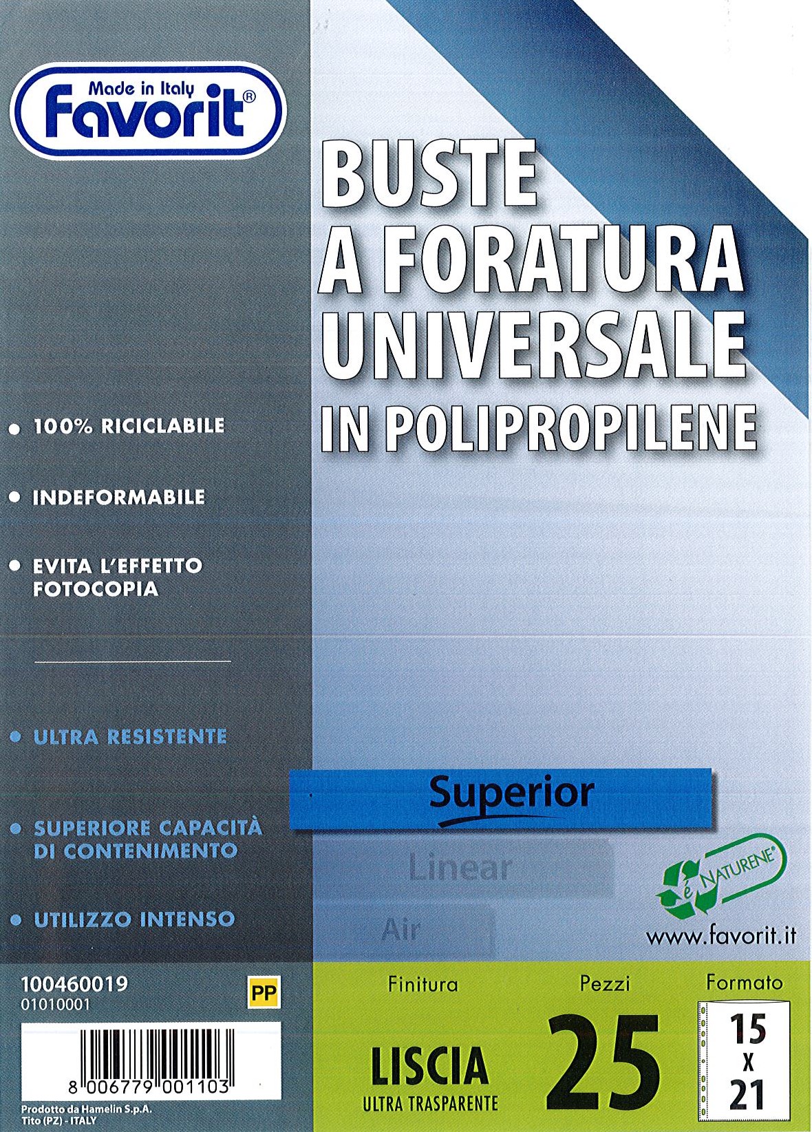 busta foratura universale FAVORIT