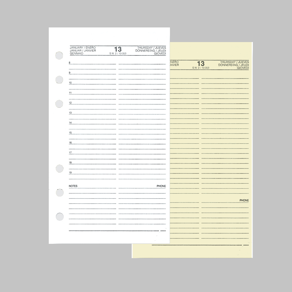 2022 Ciak Medium Daily Organizer Refill - Cm 9,5X17